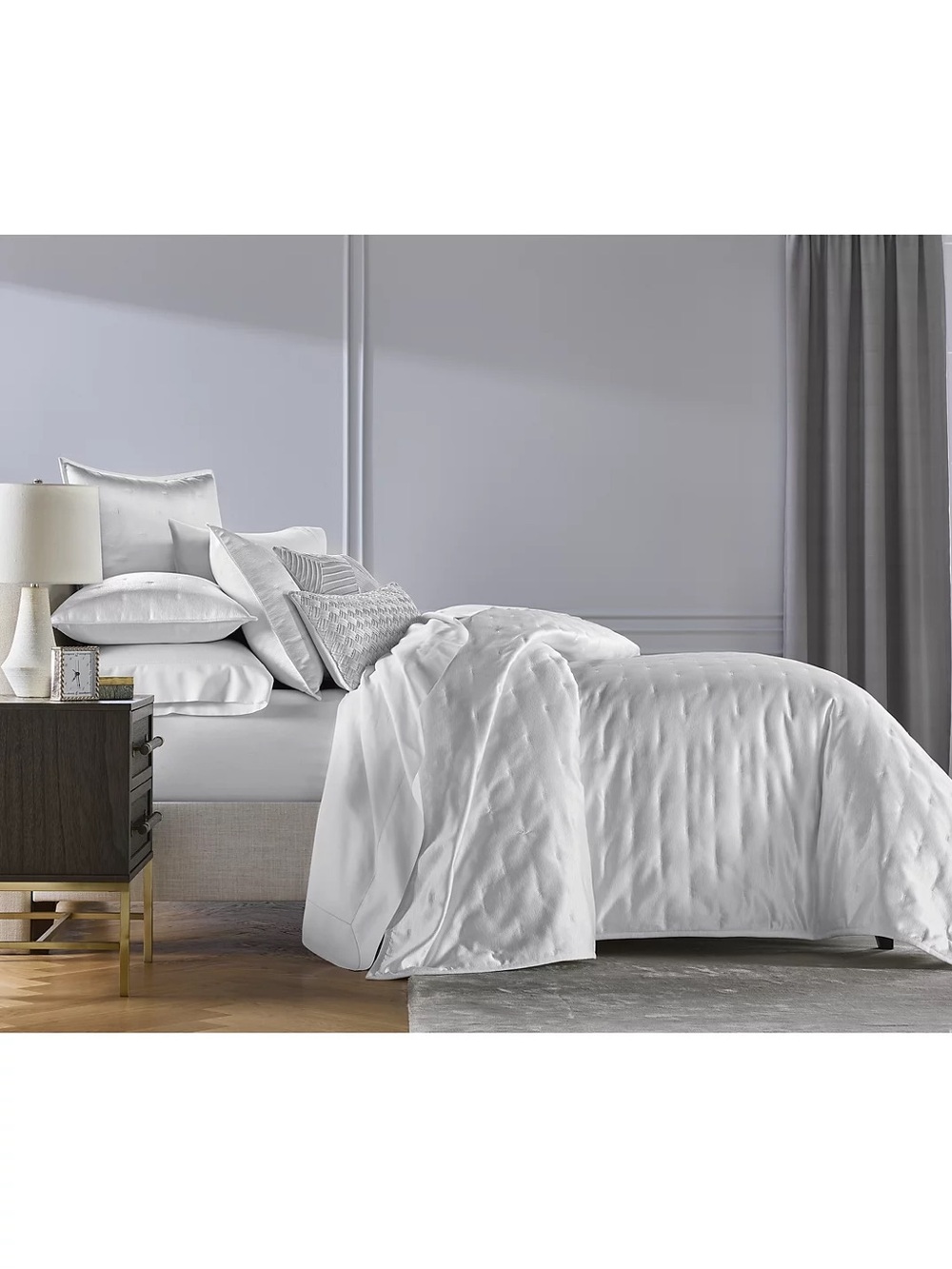 Hotel Collection 

Glint 3-Pc. Coverlet Set, Full/Queen

White